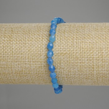 Apatite Bracelet, Faceted Beads 6x5mm+-, Length 18cm +