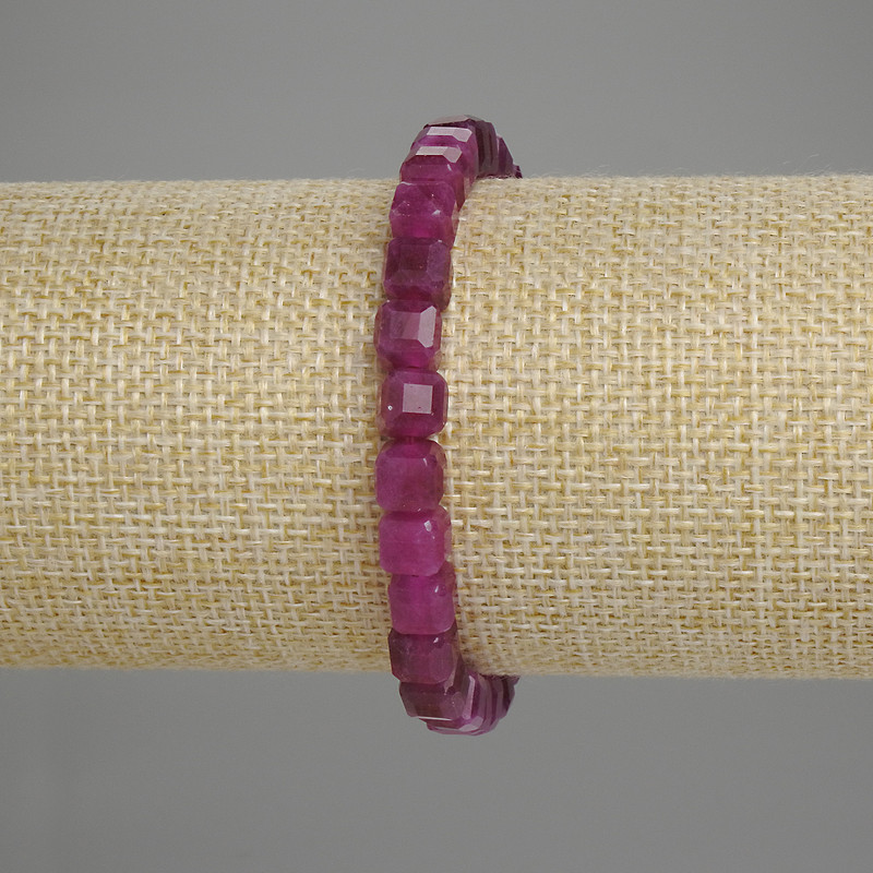 Tourmaline Bracelet, Faceted Cube 6x6mm+-, Length 18cm +