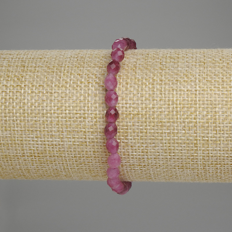 Tourmaline Bracelet Faceted Grain 6x5mm+/-, Length 18cm +
