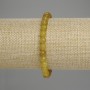Yellow Quartz Bracelet Faceted Ball 6mm+/-, Length 18cm +