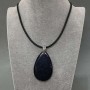 Aventurine "Cairo Night" Pendant 40x55mm(+/-) on Rubber Cord, Length 60cm +5cm Extension Chain