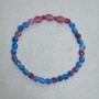 Bracelet Tourmaline Faceted Bead 8x6mm+/- 6x5mm+/- Apatite Bead 6x5mm+/-, Length 18cm Stretch