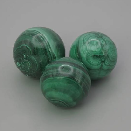 Souvenir Sphere Natural Stone Malachite, Diameter 24mm+