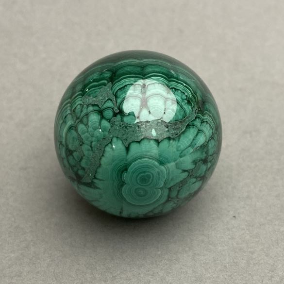 Souvenir Sphere Natural Stone Malachite, Diameter 33mm+/- Weight 73g