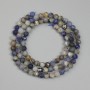 Beads Sodalite Faceted Round, Diameter 4mm+/- on Thread, Length 40cm+