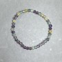Fluorite Faceted Round Bead Bracelet, Diameter 4mm+-, Length 18cm+- Stretch