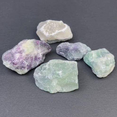 Natural Fluorite Stone, Raw Nuggets No Hole 28-32x20-24mm (+-) (per 100g+-)