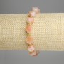 Carnelian Faceted Rhombus Bracelet, Diameter 10x9mm+- Seed Beads 3mm+-, Length 18cm+- Stretch