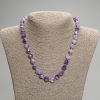 Sugilite Necklace, Faceted Nugget, diameter 9.5x8.5mm+/- seed beads 3mm+/-, length 45cm+/- with clasp