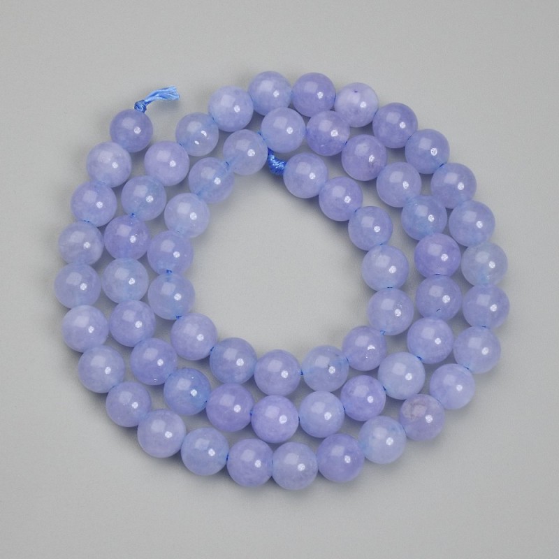 Aquamarine Beads, Smooth Round, diameter 6.5mm+/-, length 38cm+/- on a string