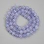 Aquamarine Beads, Smooth Round, diameter 6.5mm+/-, length 38cm+/- on a string