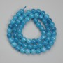 Aquamarine Beads, Smooth Round, diameter 6mm+/-, length 38cm+/- on a string