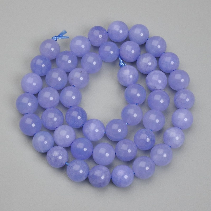 Aquamarine Beads, Smooth Round, diameter 8.5mm+/-, length 38cm+/- on a string