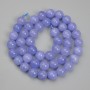 Aquamarine Beads, Smooth Round, diameter 8.5mm+/-, length 38cm+/- on a string
