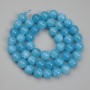 Aquamarine Beads, Smooth Round, diameter 8.5mm+/-, length 38cm+/- on a string