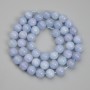 Aquamarine Beads, Smooth Round, diameter 8mm+/-, length 38cm+/- on a string