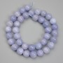 Aquamarine Beads smooth ball 10mm diameter+, length 38cm+- on thread