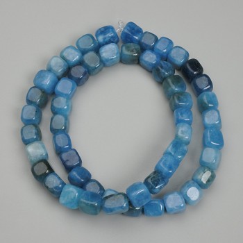 Apatite Cubic Beads, 7mm± Diameter, 39cm± Length on Thread