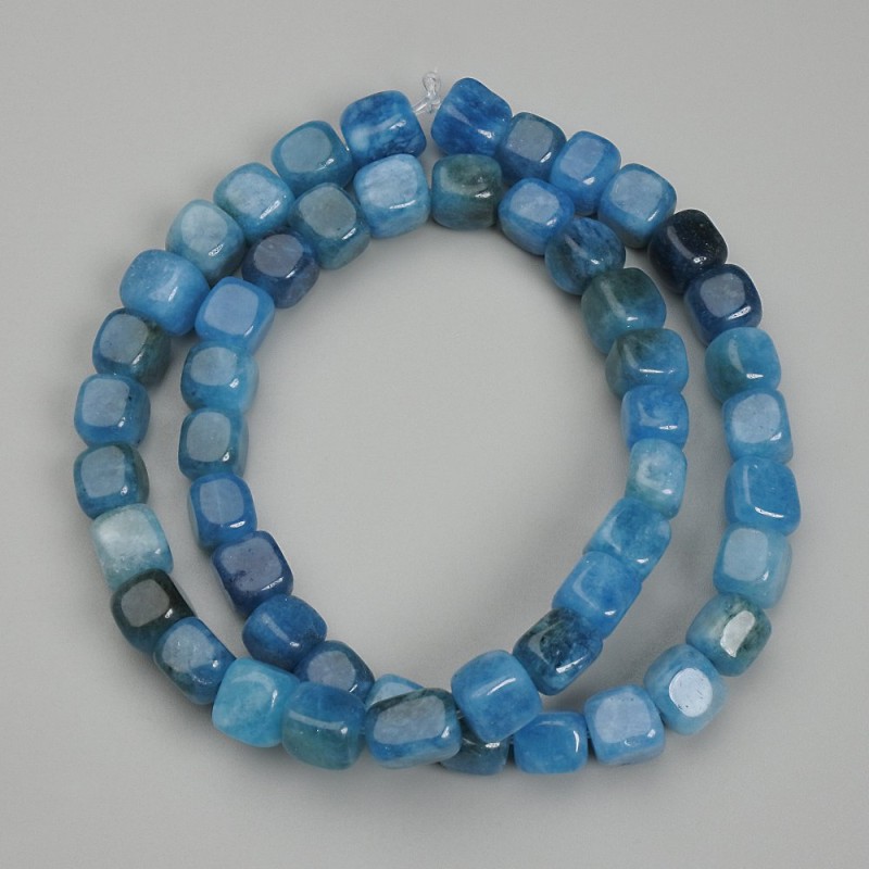 Apatite Cubic Beads, 7mm± Diameter, 39cm± Length on Thread