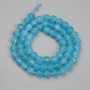 Aquamarine Beads, Faceted Round 6mm, On Thread, 34cm Length (±)