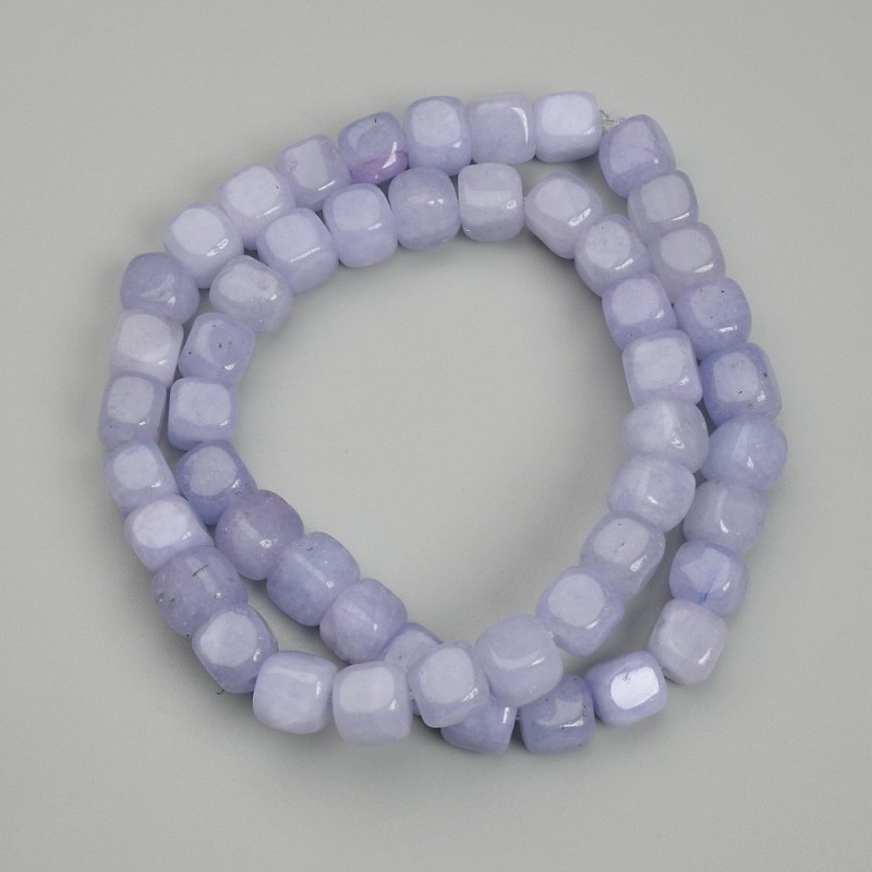 Aquamarine Cube Beads, 7mm diameter ±, 37cm length ± on thread