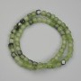 Jadeite Beads, Cube, Diameter 5mm+-, Length 38cm+- on Fishing Line