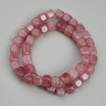 Tourmaline Beads, Cube, 7x7mm+-, Length 38cm+- on Fishing Line