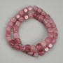 Tourmaline Beads, Cube, 7x7mm+-, Length 38cm+- on Fishing Line