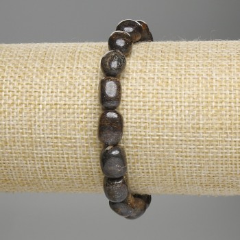 Bronzite Bracelet, tumbled, diameter 8-12x7-10mm+-, length 18cm +- stretch