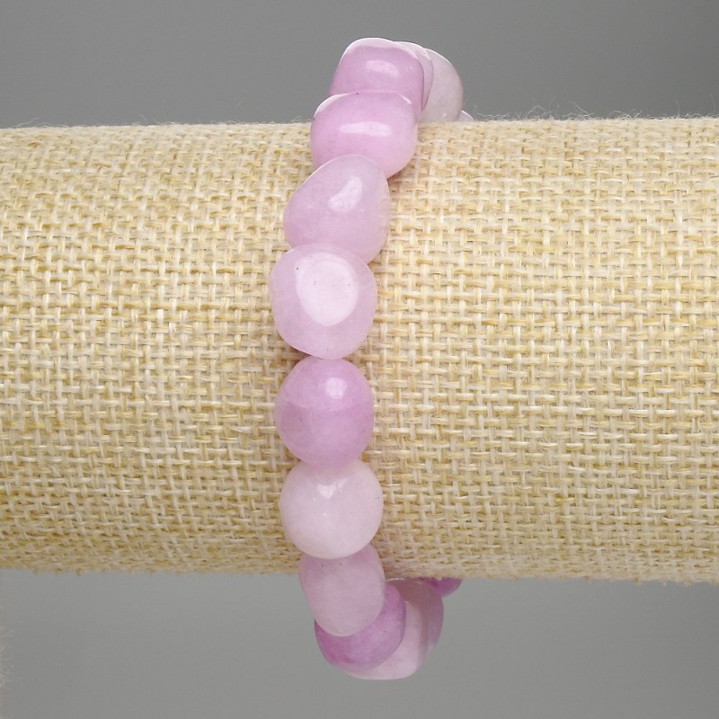 Kunzite Bracelet, tumbled, diameter 11-12x9-10mm+-, length 18cm +- stretch