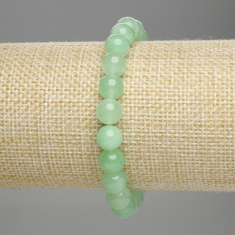 Amazonite Bracelet, smooth round beads, diameter 8mm+-, length 18cm +- stretch