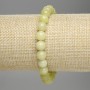 Citrine (Synthetic) Bracelet, smooth round beads, diameter 7.5mm+-, length 18cm +- stretch
