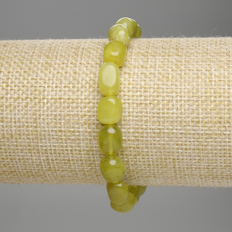 Jadeite Bracelet, tumbled, diameter 9-12x8mm+-, length 18cm +- stretch
