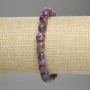 Agate Bracelet, tumbled, diameter 7-9x7.5mm+-, length 18cm stretch