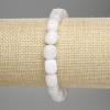 White Quartz Bracelet, tumbled, diameter 8-10x7mm+-, length 18cm +- stretch