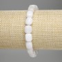 White Quartz Bracelet, tumbled, diameter 8-10x7mm+-, length 18cm +- stretch