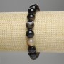 Agate Bracelet, smooth round beads, diameter 10mm+-, length 18cm stretch