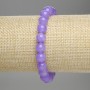 Lavender Amethyst Bracelet, smooth round beads, diameter 8mm+-, length 18cm, stretch