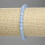 Aquamarine Bracelet, smooth round beads, diameter 6mm+/-, length 18cm stretch
