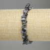 Snowflake Obsidian Chip Bracelet, diameter 6-9x2-4mm+-, length 18cm +- stretch