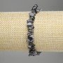 Snowflake Obsidian Chip Bracelet, diameter 6-9x2-4mm+-, length 18cm +- stretch