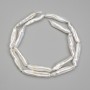 Baroque Pearl Beads with "Petrol" Tint, 24-25x5-5.5mm +/-, 39cm+ Strand