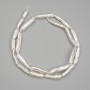 Baroque Pearl Beads with "Petrol" Tint, 22-21.5x4-5mm +/-, 39cm+ Strand