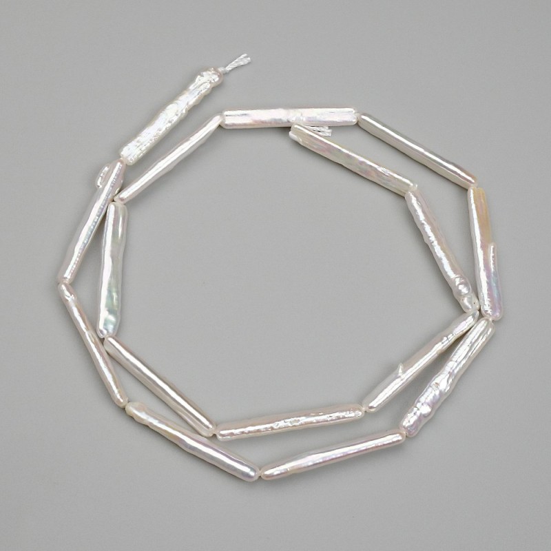 Baroque Pearl Beads "Petrol" Shade 25x4mm +/-, length 39cm+