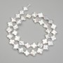 Baroque Pearl Beads "Petrol" Shade Clover, diameter 9.5-10x9.5-10mm +/-, length 39cm+