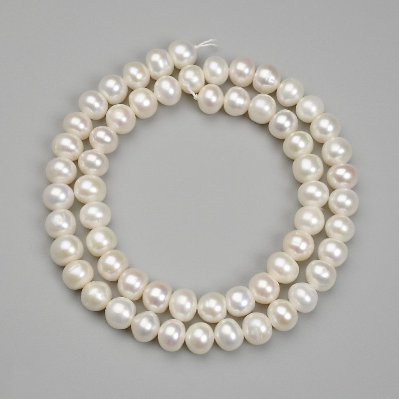Freshwater Pearl Beads, diameter 6.5-7x7mm +/- on thread, length 36cm+