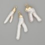 Baroque Pearl Pendant, gold-tone metal, assorted diameter 25-44x14-16mm+- assorted size
