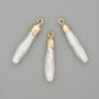 Baroque Pearl Pendant, gold-tone metal, diameter 30x5mm+