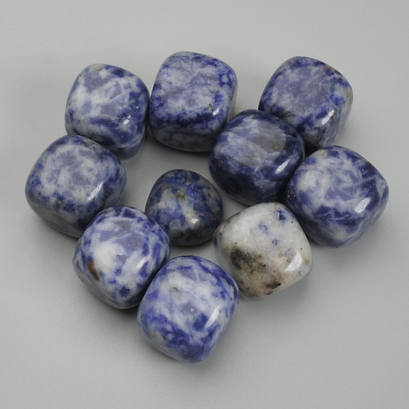 Natural Sodalite Stone, Tumbled Nuggets, No Hole, 17-20x17-18mm+- (per 100g+-)