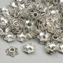 Bead Cap Findings, diameter 7mm+- hole diameter 2.5mm+- silver-tone metal, pack 20g+- (~127pcs)